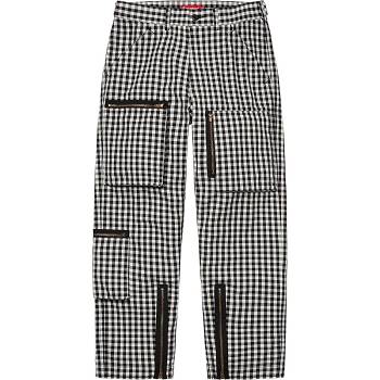Supreme Gingham Flight Pant Pants Black | IL392HK