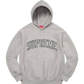 Supreme Glitter Arc Hooded Sweatshirts Grey | IL299QZ