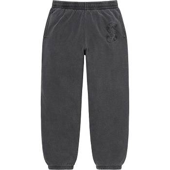 Supreme Overdyed S Logo Sweatpant Pants Black | IL403QZ